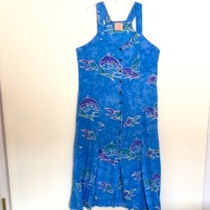 Sun Dress by Asian Creations Whimsical Fish Design Large